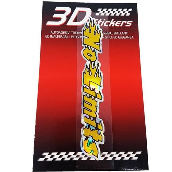 3D Sticker Sticker No Limits Guld, 97 x 18 mm