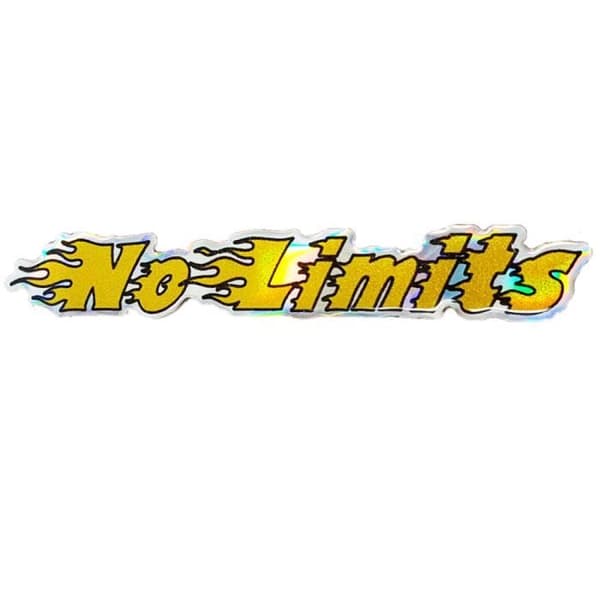 3D Sticker Sticker No Limits Guld, 97 x 18 mm