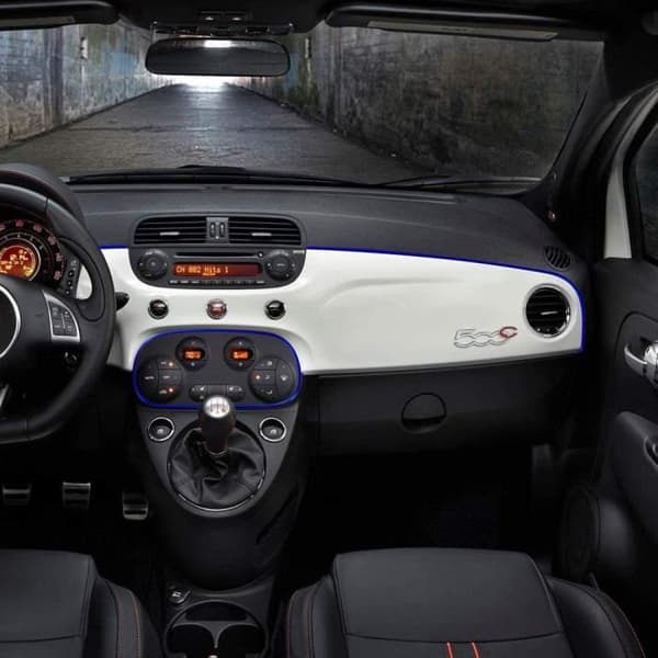 Självhäftande profil - Fiat - 500 Abarth - Blå - 3 mm x 300 cm - Mjuk och elastisk