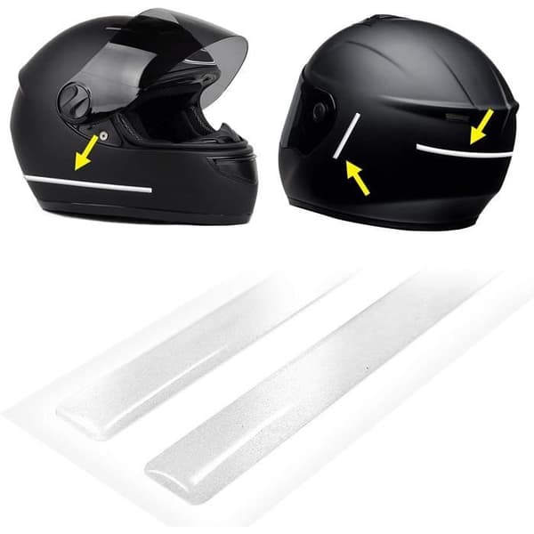 Reflekterande Tejp - Ej specificerad - 1 x 30 cm - 2 Stycken - Vit - För Motorcykel