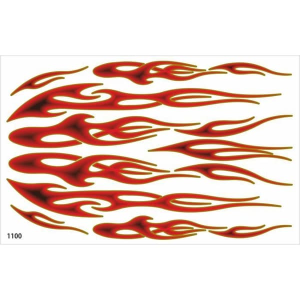 Självklistrande klistermärke - Maxi Dekor - Flammes - 50 x 70 cm - Röd - Motståndskraftig och hållbar