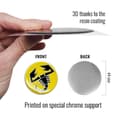 Miniatyrbild 3 av 4: 3D-dekal - Abarth - Skorpion - Gul - Diameter 44 mm - Officiell