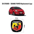 Miniatyrbild 2 av 3: 3D Abarth Officiell Logotyp Ersättningsdekal för Fiat Grande Punto, fram
