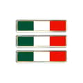 Miniatyrbild 1 av 4: 3D-klistermärke Italienska flaggor, 3 delar, 55 x 18 mm