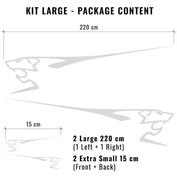 Självhäftande dekorationssats - Peugeot - 207 - Krom - 220 cm - 2 stycken