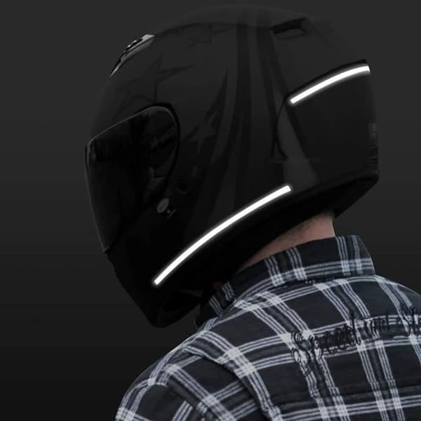 Reflekterande Tejpbitar - Ej specificerat - 1 x 30 cm - 2 Bit - Svart - Motorcykelsäkerhet