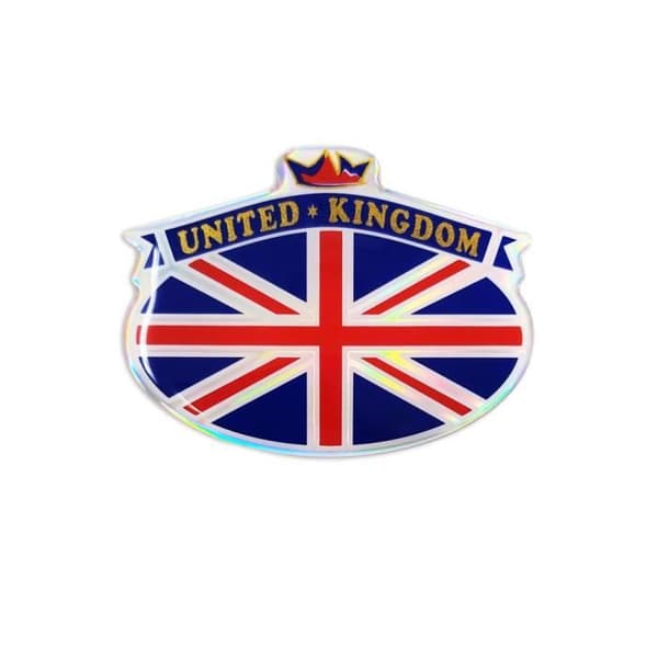3D Sticker Sticker Emblem UK Storbritannien, 73 x 55 mm