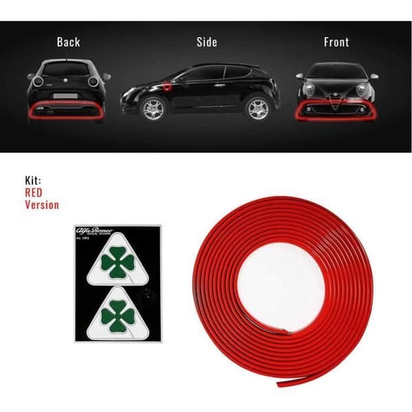 Dekorativt kit - Alfa Romeo - Mito - Quadrifoglio Verde klistermärken - Självhäftande profil - Lätt att applicera