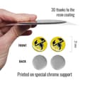 Miniatyrbild 3 av 4: 3D-dekal - Abarth - Skorpion - Gul - Diameter 21 mm - 2 stycken