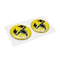 Miniatyrbild 2 av 4: 3D-dekal - Abarth - Skorpion - Gul - Diameter 21 mm - 2 stycken