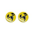 Miniatyrbild 1 av 4: 3D-dekal - Abarth - Skorpion - Gul - Diameter 21 mm - 2 stycken
