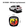 Miniatyrbild 2 av 3: 3D Abarth officiella ersättningslogodekal för Fiat 500X, bak