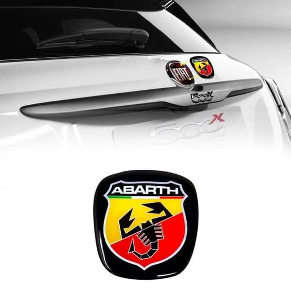 3D Abarth officiella ersättningslogodekal för Fiat 500X, bak