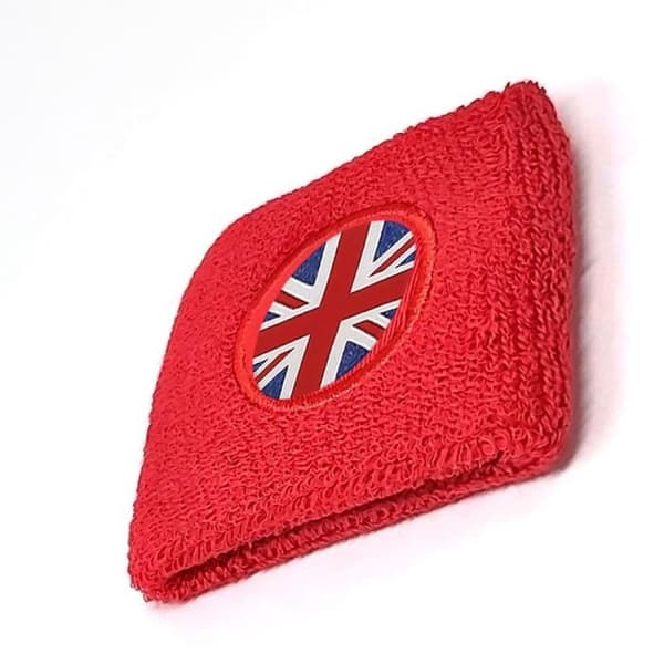 Manschett i Svamp - Ej specificerad - England Flagga - Röd - 70 x 85 mm - Universell och lätt att montera