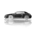 Miniatyrbild 1 av 4: Alfa Romeo Brera graverad bilsiluettmodell i rostfritt stål