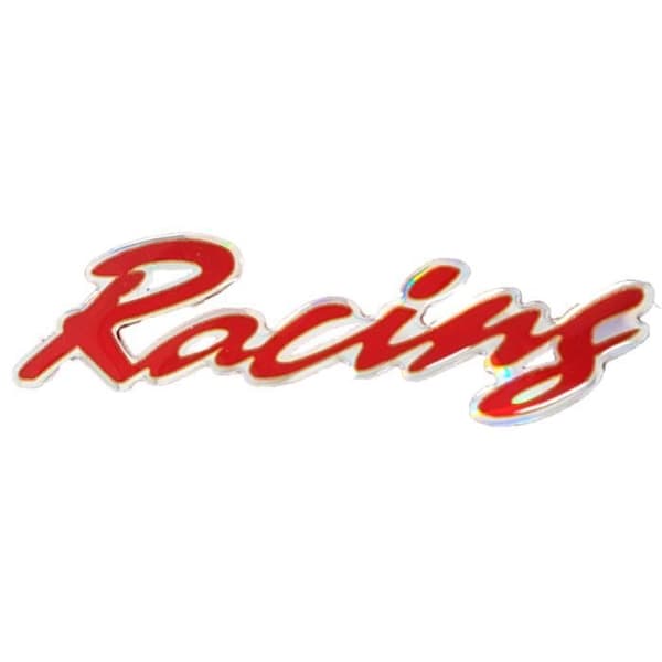 3D-dekal - Racing - Röd - 89 x 35 mm - UV-beständig - Exakta detaljer