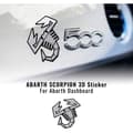 Miniatyrbild 1 av 3: 3D-dekal för Fiat 500 Abarth Dashboard, Scorpion Silver