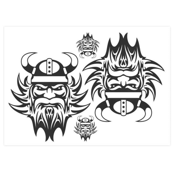 Klistermärke - Viking - Maxi - Svart - 50 x 35 cm - Förskuren i polyester