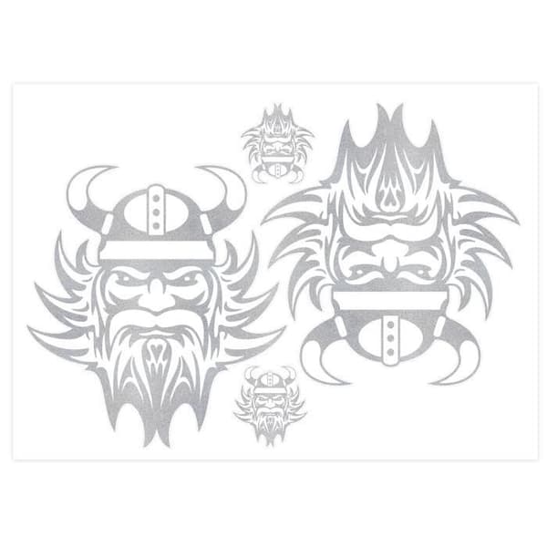 Autoklistermärke - Viking - Maxi - Silver - 50 x 35 cm - Förskuret i polyester