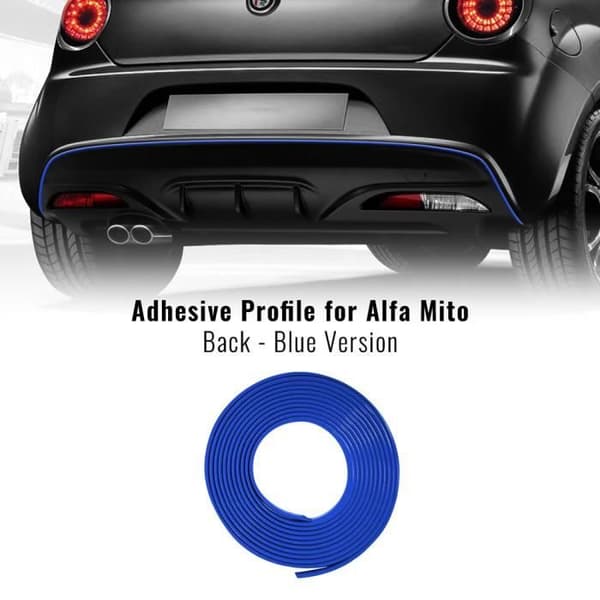 Bakre självhäftande profil för Alfa Romeo Mito bil, blå