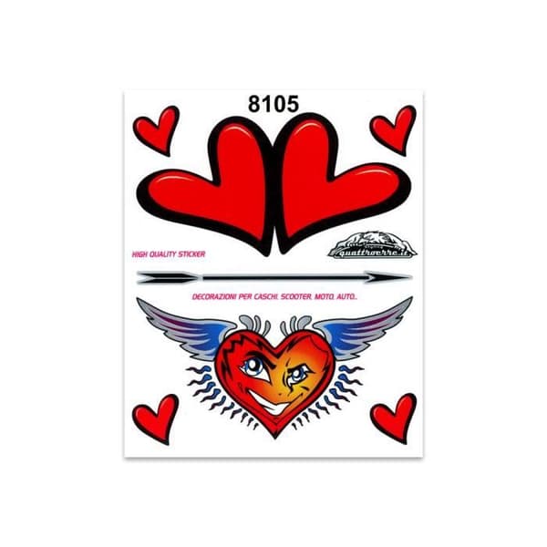 Sticker Hearts Sticker, 14 x 16 cm