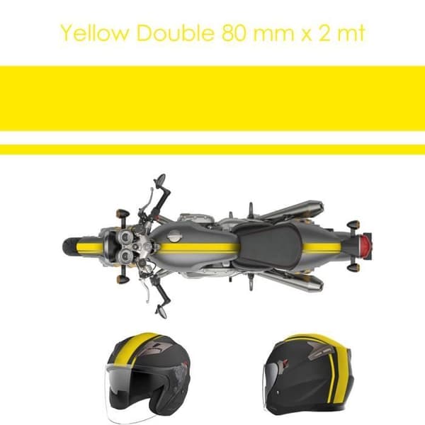 Tejp - Ej specificerad - Dubbel - Gul - 80 mm x 2 mt - Multi-användning