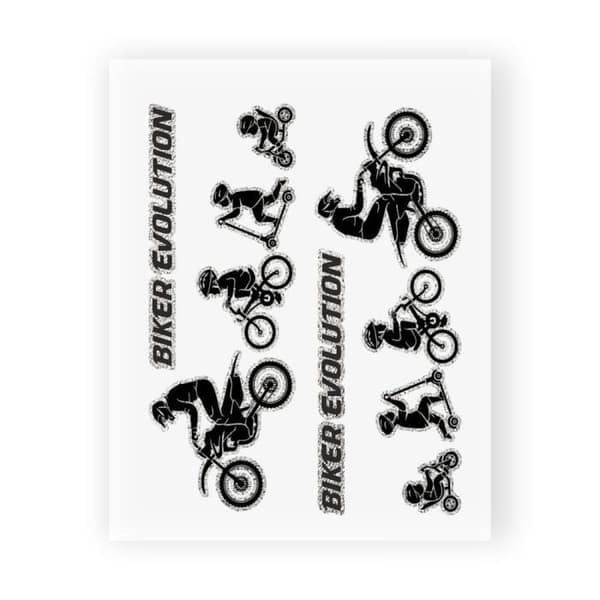 Klistermärke Evolution Biker Cross Klistermärke 10 x 12 cm