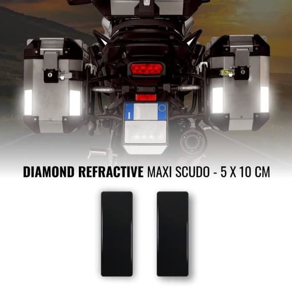 Reflekterande Klistermärken - 3M - Svart - 5 x 10 cm - 2 Stycken - Motorcykelsäkerhet