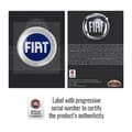 Miniatyrbild 4 av 4: 3D-dekal - Fiat - Officiell logotyp - Blå - Diameter 75 mm - Polyuretanharts