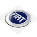 Miniatyrbild 2 av 4: 3D-dekal - Fiat - Officiell logotyp - Blå - Diameter 75 mm - Polyuretanharts