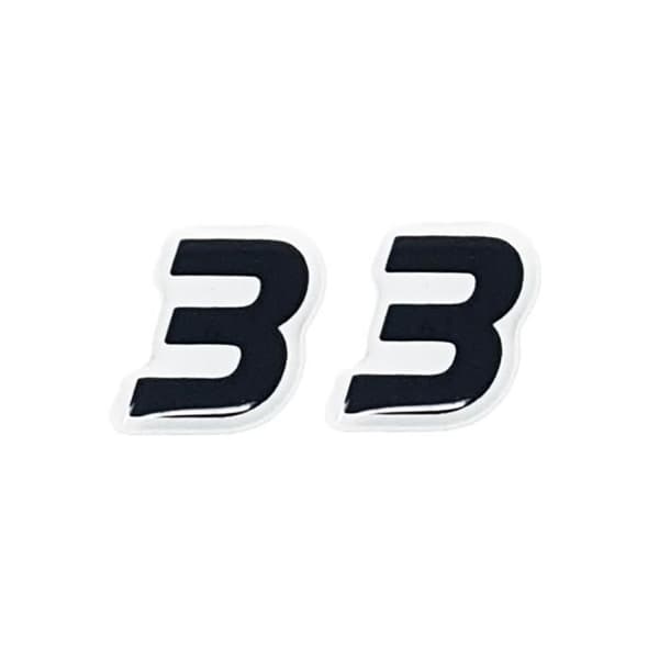 3D självhäftande klistermärke självhäftande bokstäver par "3"