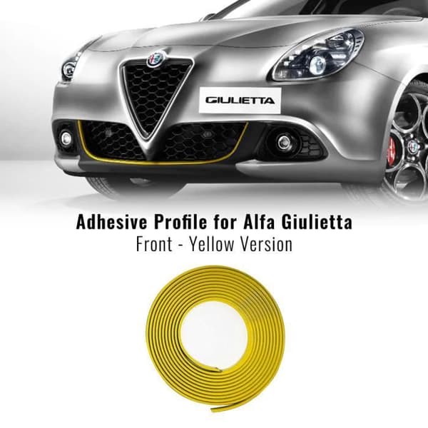 Främre självhäftande profil för Alfa Romeo Giulietta bil, gul