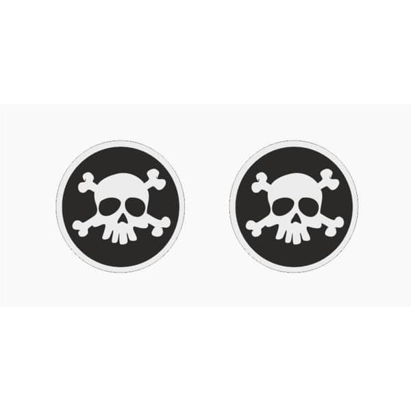 Skull Sticker Diam. 12mm 2 stycken