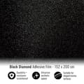 Miniatyrbild 1 av 4: Film - Diamant Noir - 152 x 200 cm - Repels repor - Lätt att applicera - Perfekt för bilar