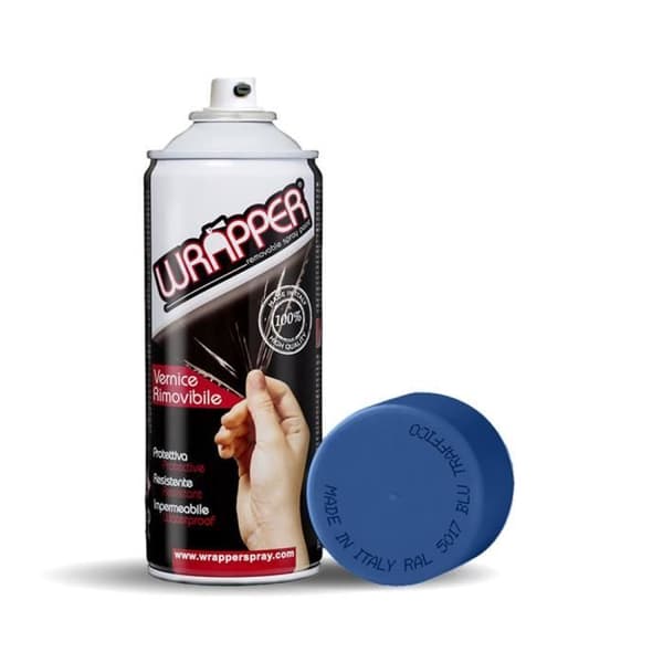 Omslagsspray Avtagbar sprayfärg, färg RAL 5017, trafikblå