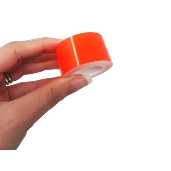 Självhäftande remsor - Fluo Orange - 25 mm x 3 mt - Vinyl - Väderbeständig - Multifunktionell