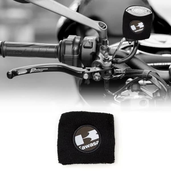 Sponge Sleeve - Kawasaki - Motorcykelbromsvätskecontainer - Svart - 70 x 85 mm - Universell