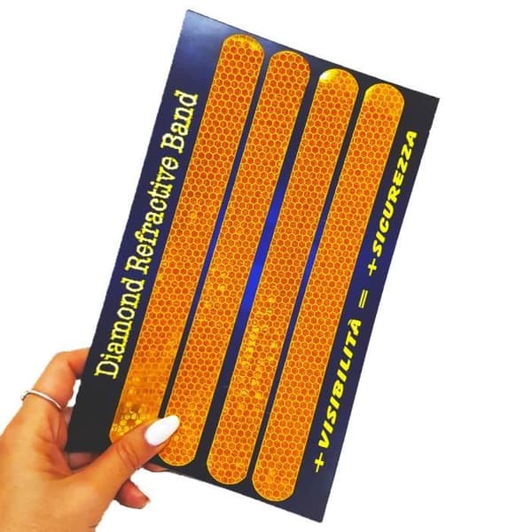 Reflekterande tejpbitar - Ej specificerat - 20 x 240 mm - Orange - 4 stycken - Ökad säkerhet
