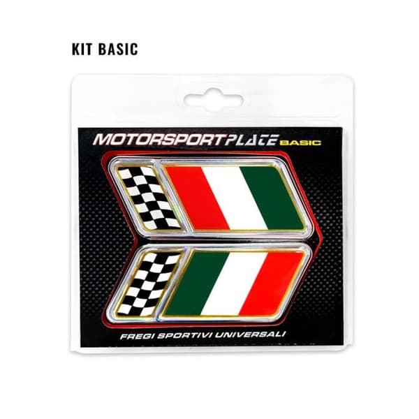 Universal Sport märken för bilar, Basic Kit, Italien Rutig flagga