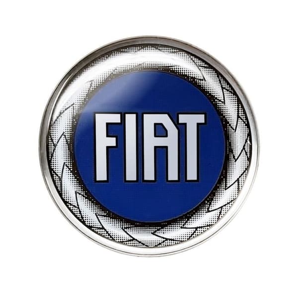 3D-dekal - Fiat - Officiell logotyp - Blå - Diameter 58 mm - Polyuretanharts