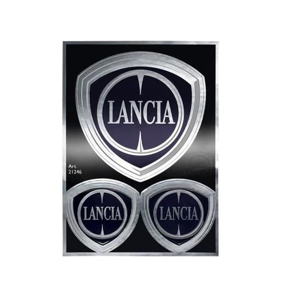 Klistermärken - Lancia - Logo Shields - 3 element - 94 x 131 mm - Högt motstånd