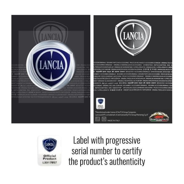 3D Lancia Officiell Logotypdekal, Diameter 40 mm