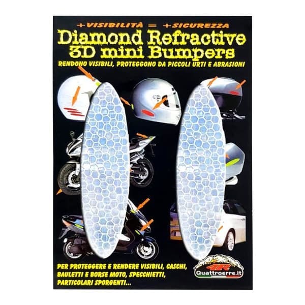 3D-refraktiva klistermärken - Ej specificerat - Vita ovaler - 25 x 95 mm - 2 stycken - Säkra