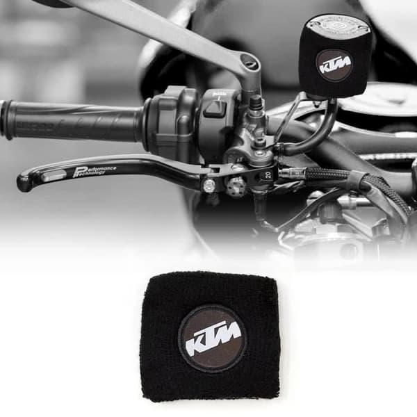 Sponge Sleeve - KTM - Motorbike Brake Fluid Reservoir - Black - 70 x 85 mm - Retroreflekterande