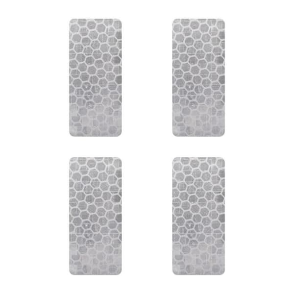 Reflekterande klistermärken - Diamant - Vita rektanglar - 50 x 25 mm - 4 Stycken - Hög reflexion