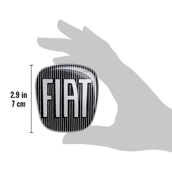 Fiat 3D Black Logo Replacement Sticker för 500, fram och bak