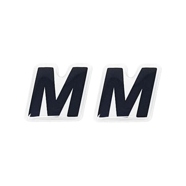 3D-klistermärke självhäftande bokstäver par "M"