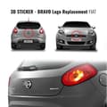 Miniatyrbild 3 av 3: Dekal - Fiat - Svart 3D-logotyp - Ersättning för Bravo - Mått 75x69 mm - Flexibel