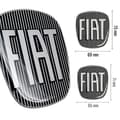 Miniatyrbild 2 av 3: Dekal - Fiat - Svart 3D-logotyp - Ersättning för Bravo - Mått 75x69 mm - Flexibel