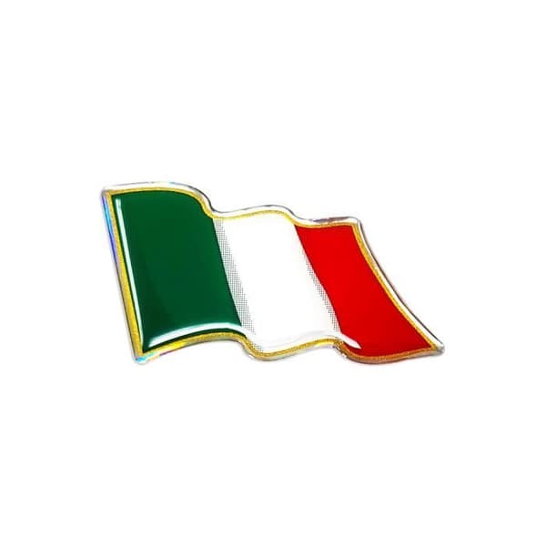 Klistermärke 3D Flytande Flagga Italien, 78 x 40 mm